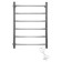 Domoterm electric heated towel rail "Aurora" 109-6, 400 x 800 mm, 6 crossbars, right