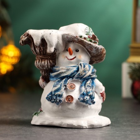 Snowman "Snowman with a candle" 12cm