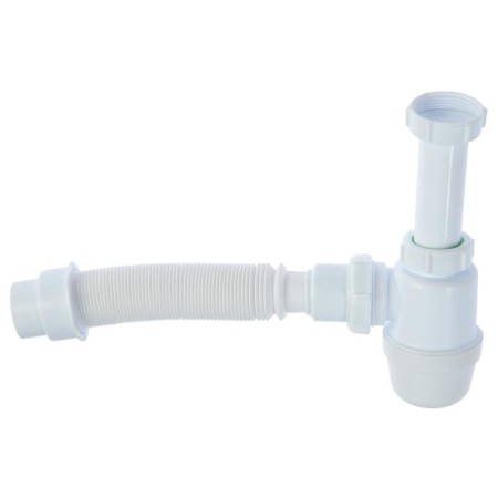 Siphon for AKVater sink, 1 1/4 "x 40 mm, without release, with corrugated 40x40/50 mm