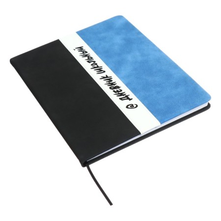 Universal diary for grades 1-11 "strip", solid cover of artificial leather, silkography, lies, 48 ​​sheets, black+blue-1