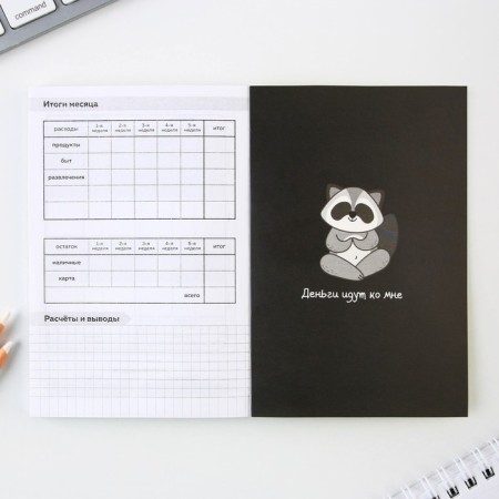 Smart notebook for finance planning "Cat", A6 format, 68 sheets.-8
