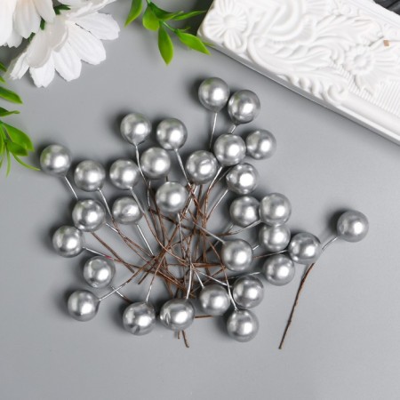 Stream for flowers "Ball silver" d = 1.2 cm 6x1.2x1.2 cm-2