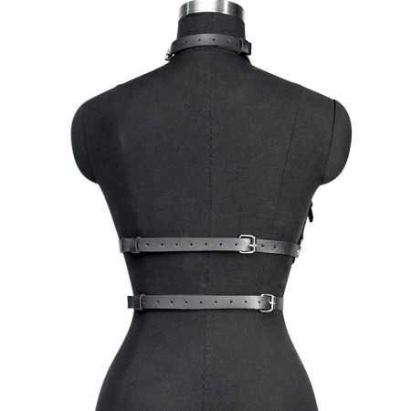 BDSM Podsm Oki, female, on the chest, PU, ​​size OS, black-4