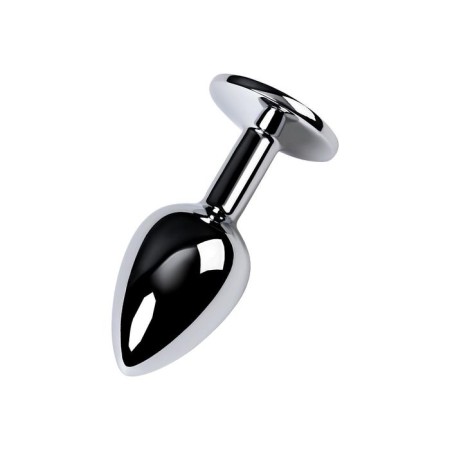 Anal plug with the Toyfa Metal rhinestone, silver, amethyst, 7 cm, d = 2.8 cm-2