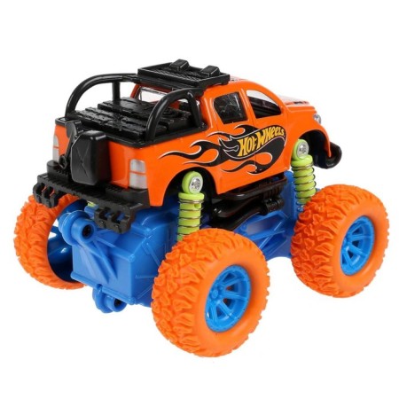 Metal machine “Hot Wheels SUV” 12 cm, inertia, suspension, light and sound effects-4