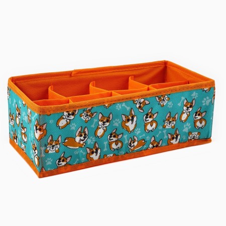 Organizer for storage, coffee for linen 8 cells "Corgi", 28 x 16 x 10 cm-1