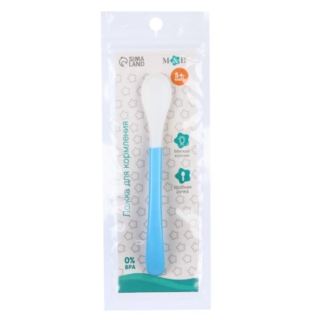 A nursery spoon for feeding, with a soft tip, from 5 months, color mix-4