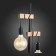 Floor lamp EVOLUCE. SL1142.405.01. Bagetti. 2x60 watts, E27, 24x26x160 cm, black color, light wood
