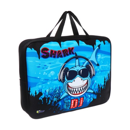 Folder with handles Textile A4, 350 x 265 x 75 mm, PMD 4-20 "Shark DJ"-1
