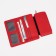 Women's wallet on the button, red color