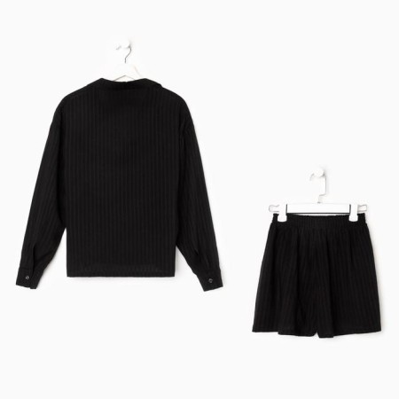 Pajamas (shorts, jacket) KAFTAN, Black, p.40-42-10