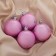 Set of balls plastic D-6 cm, 4 pcs "gloss" pink