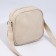 Cross-Bodi Bag on a zipper, beige color