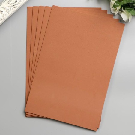 Foamiran "cocoa" 2 mm (set of 5 sheets) A4 format format-4