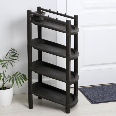 Black shoe launches, 4 tiers, 41.5 × 25.5 × 81 cm, color mix-2
