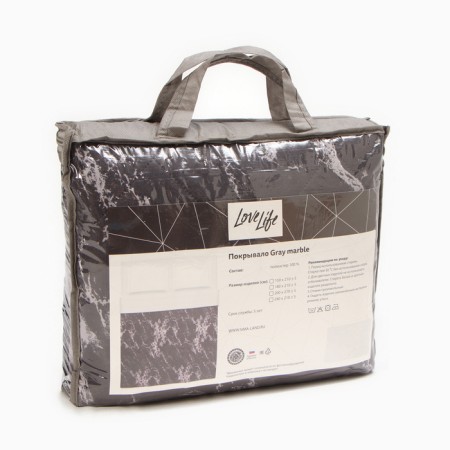 Lovelife covering Euro Maxi Gray Marble, 240*210 ± 5cm, microfiber, 100% p/e-4