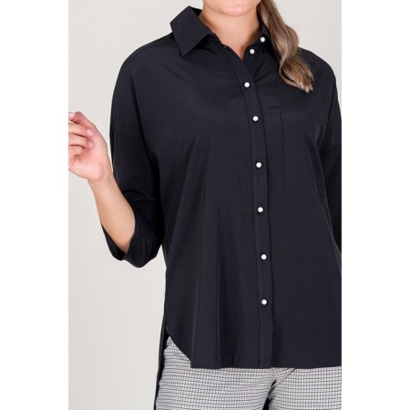 Blouse-tuniki female, size 46, black color-2