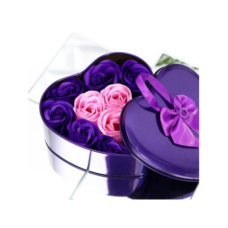 Soap roses, purple and pink, set of 11 pcs.-6