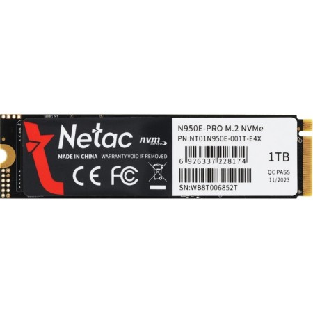 SSD NETAC PCIE 3.0 X4 1TB NT01N950E-001T-E4X N950E Pro M.2 2280-1