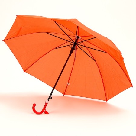 Walking umbrella semi -automatic d = 90 cm, orange color-6
