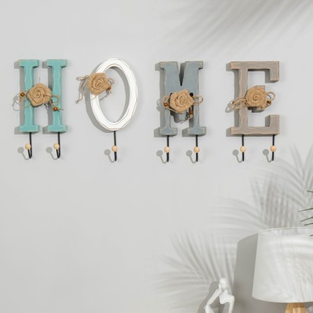 Decorative clothing hooks "Home", a letter with a hook 26 x 12 cm-1