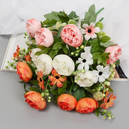 Букет "Пион Шиффон" 5х27 см, микс-2
