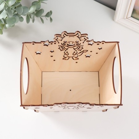 Basket-jacket "Dracosha" natural 18x12x14.5 cm (set of 5 parts)-3