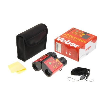 Veber binoculars, 8 × 22, "Moscow", red color-4