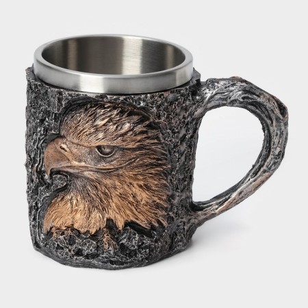 Stainless steel mug "eagle", 400 ml