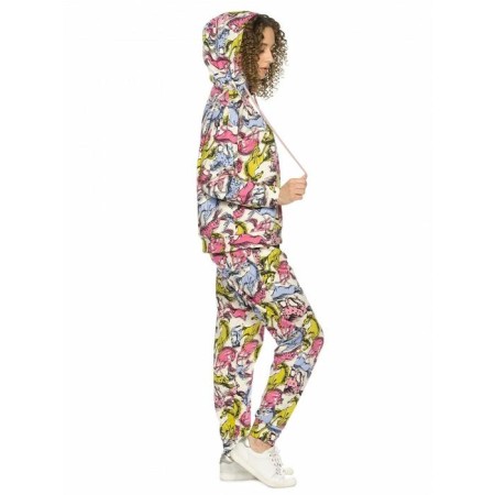A set of sweatshirts and trousers female, size m, pink color-4