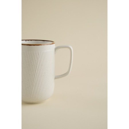 Porcelain mug SL Home "Wave in Stone", 350 ml, white color-2