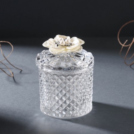 Casket Glass "Flower Fifth Flower" 6x6x8.5 cm