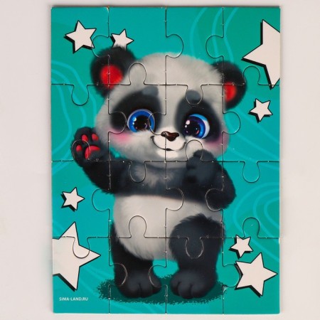 Puzzles with a soft toy "Panda"-6