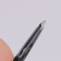 Pinzet "Geometry", beveled, pointed, 9.5 cm, black color