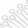 A set of skewers - skewers for barbecue 12 pcs, 20 cm, handle - ring, metal