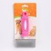 Pudder without drops with a corrugated rubber pen 9 x 15 cm, white-pink