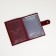 Cover for auto documents on the button, Textura, burgundy color