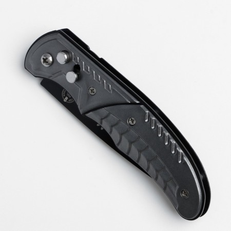 Folding knife, automatic "mi" steel - 420, handle - aluminum, 20 cm-5