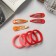 Hair set "Mira" (4 invisibility-5 cm, 8 elastic bands-3.5 cm) red