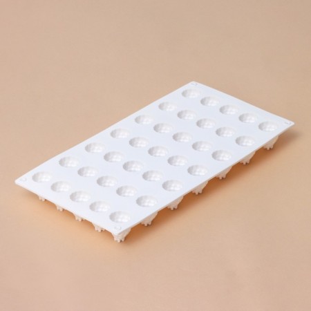 Form for mousse desserts and baking konfinetta “blackberry”, silicone, 29 × 16 × 2.5 cm, 35 cells (2.8 × 2.5 cm), white color-4