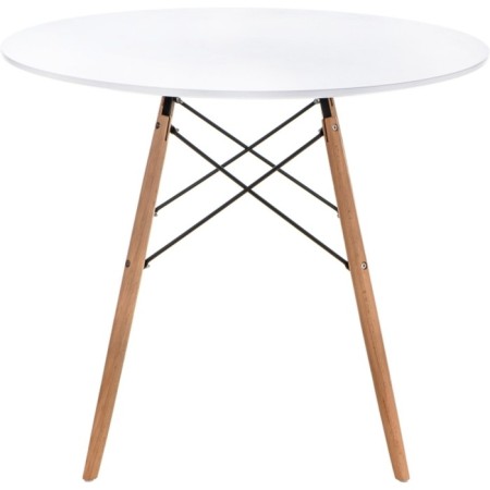 Wooden Table Table Buka/Metal, Natural 90x90x72 cm-2