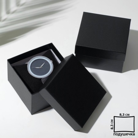 Gift box for the clock "Minimal", 9 × 9 (the size of the useful part is 8.3 × 8.3cm), the color is black