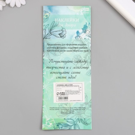 Plastic sticker "Pigamal. Sea residents" 9.5x24.5 cm-3