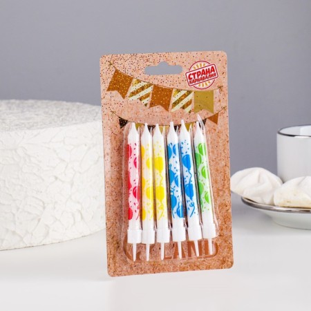 Candles in the Cake "Balls", 7x0.6 cm, 6 pcs-1