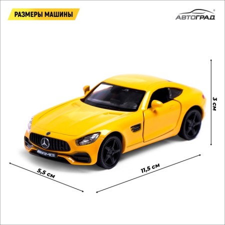 Metal Mercedes-AMG GT S, 1:32, doors, inertia, yellow color open-1
