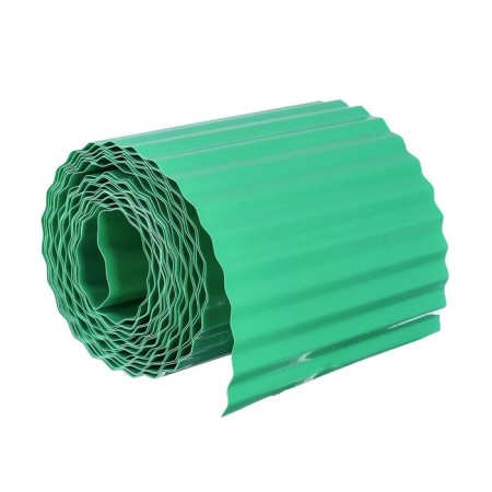 Border tape, 0.2 × 9 m, thickness 0.6 mm, plastic, corrugation, green, Greengo-5