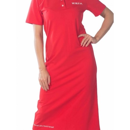 Female dress w.w.f.h., size 44, red color-4