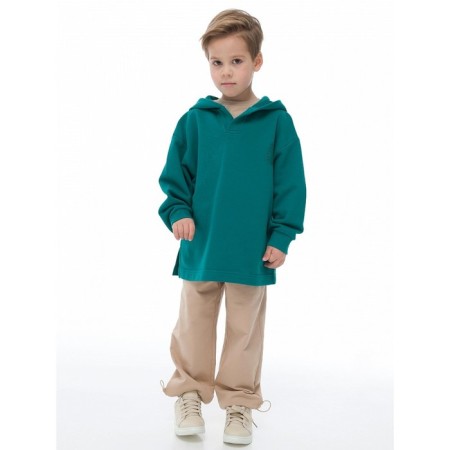 Sweatshirt for boys, height 104 cm, emerald color-4