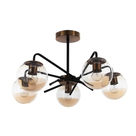 Blanchea chandelier 5x60W E27 gold/black 58x58x32cm