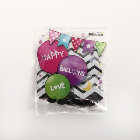 Latex ball 12 ", standard, set 12 pcs., Black color-1